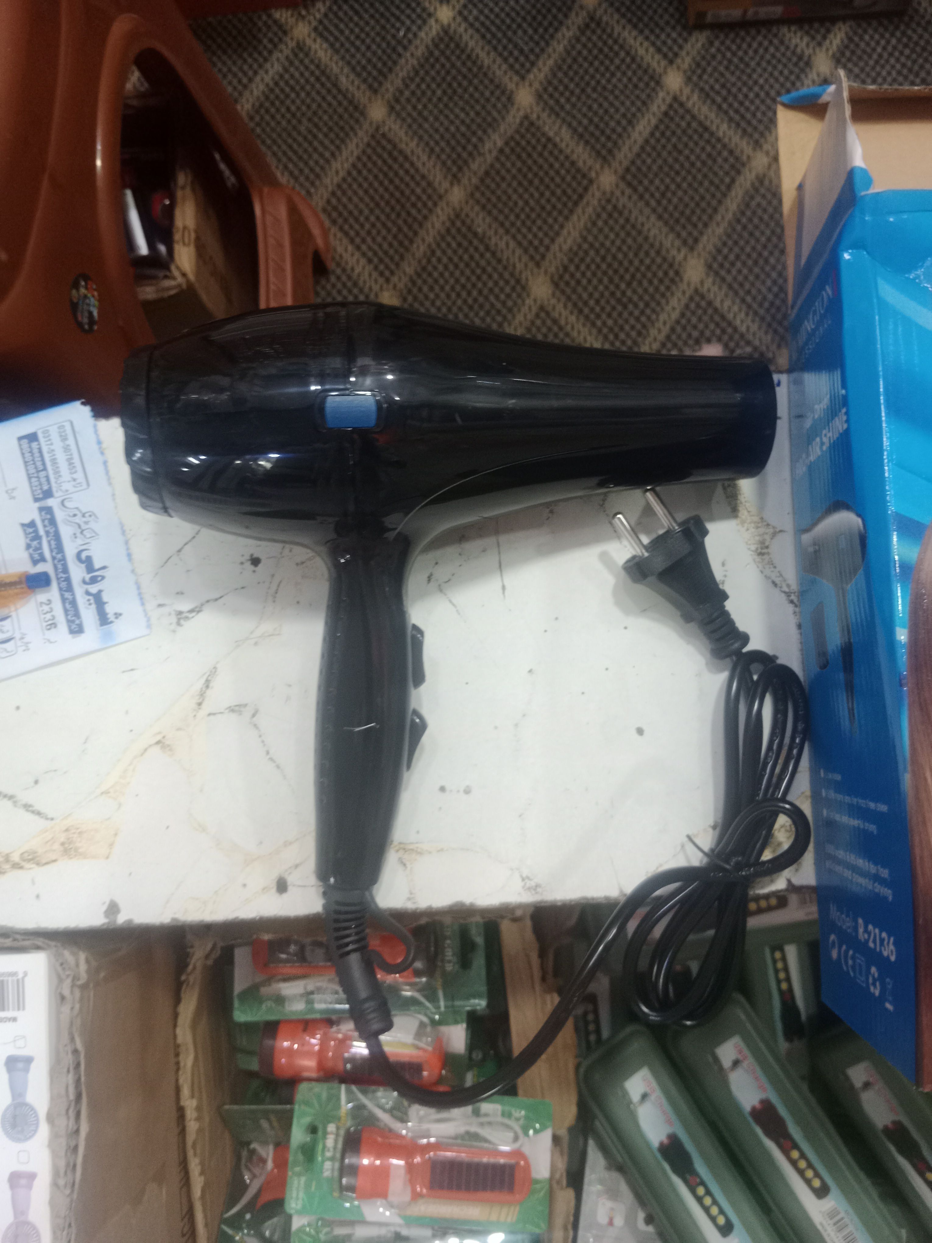 Professional 5000W Heavy Duty Hair Dryer - Model R-2136 Pro-Air Shine - High Speed Fast Drying Blower with Concentrator Nozzle thumbnail 5