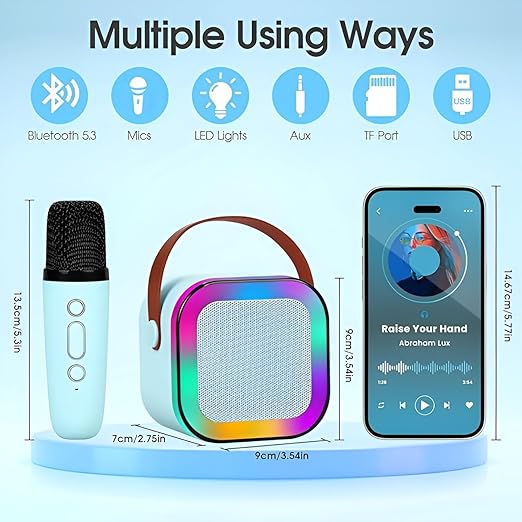K12 Portable Speaker With Single Mic | Karaoke Microphone With Speaker | Portable Wireless Bluetooth Speaker thumbnail 5