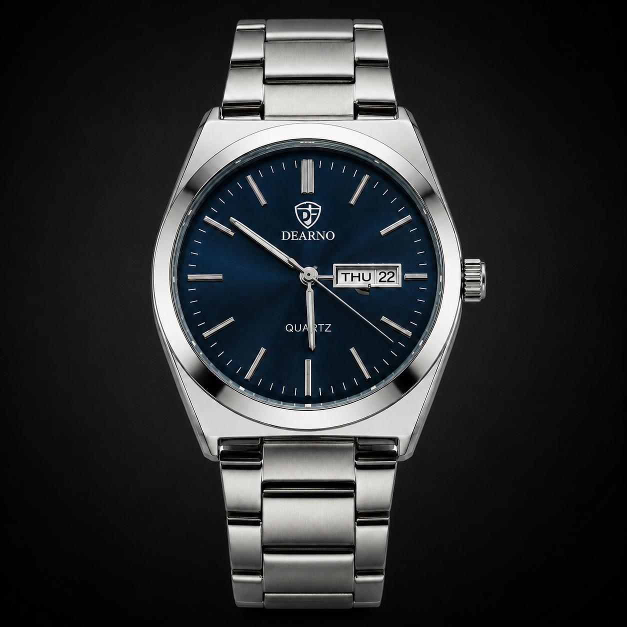 Dearno Premium Quartz Men's Watch Day And Date Display - Timepiece Designed For Wristwear And Daily Timekeeping Routine thumbnail 3