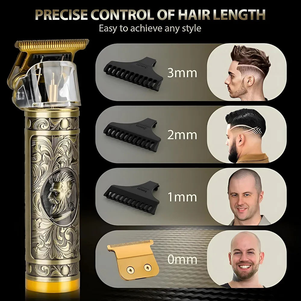 Professional 3-in-1 Men’s Grooming Kit - Gold Metal Body thumbnail 2