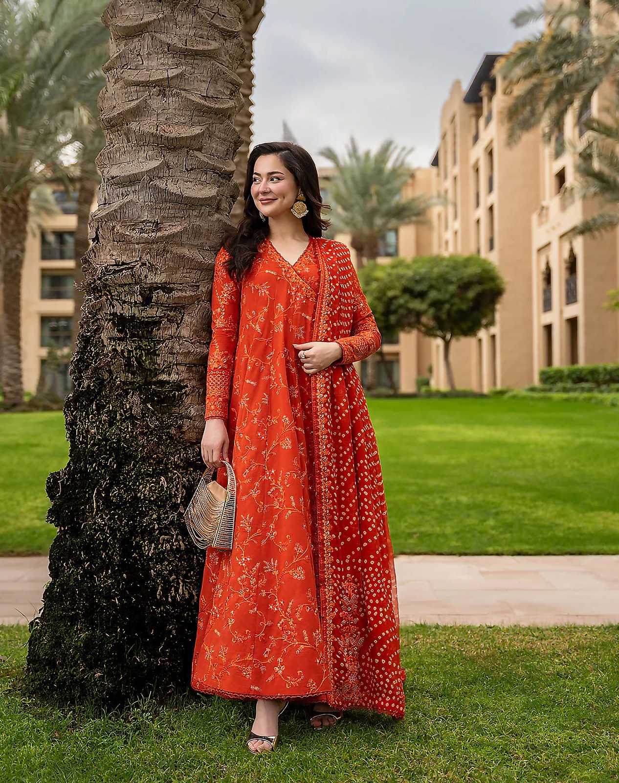 Zarmeen Emaan Fancy Embroidered Shirt Front Back Sleeves Daman Patch Neckline With Premium Viscose Trouser And Printed Embroidered Dupatta - Buy Online in Pakistan at Zenbu Store