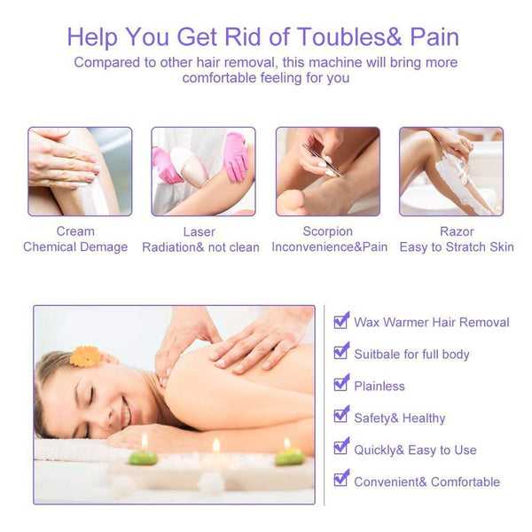 3 in 1 Hot Cartridge Depilatory Heater Wax Waxing (Heater + Refill + Paper) thumbnail 3