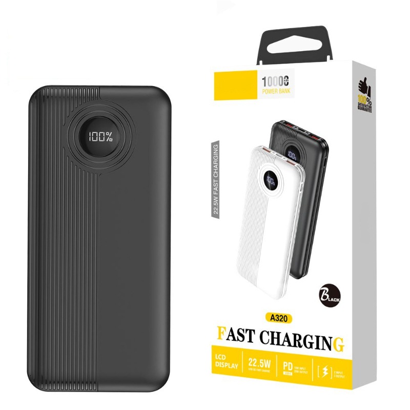 Aspor A320 Power Bank 10000mah 22.5w Fast Charging With Display - Buy Online in Pakistan at Zenbu Store