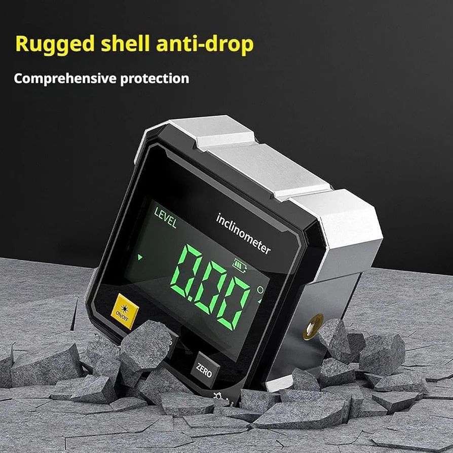 Digital Inclinometer Double Sided Laser Beam And Magnetic Base - Measurement Tool Designed For Angle Detection And Daily Measurement Routine thumbnail 2