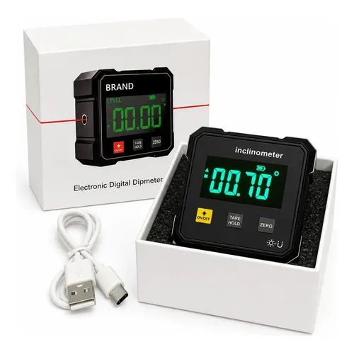 Digital Inclinometer Double Sided Laser Beam And Magnetic Base - Measurement Tool Designed For Angle Detection And Daily Measurement Routine thumbnail 4