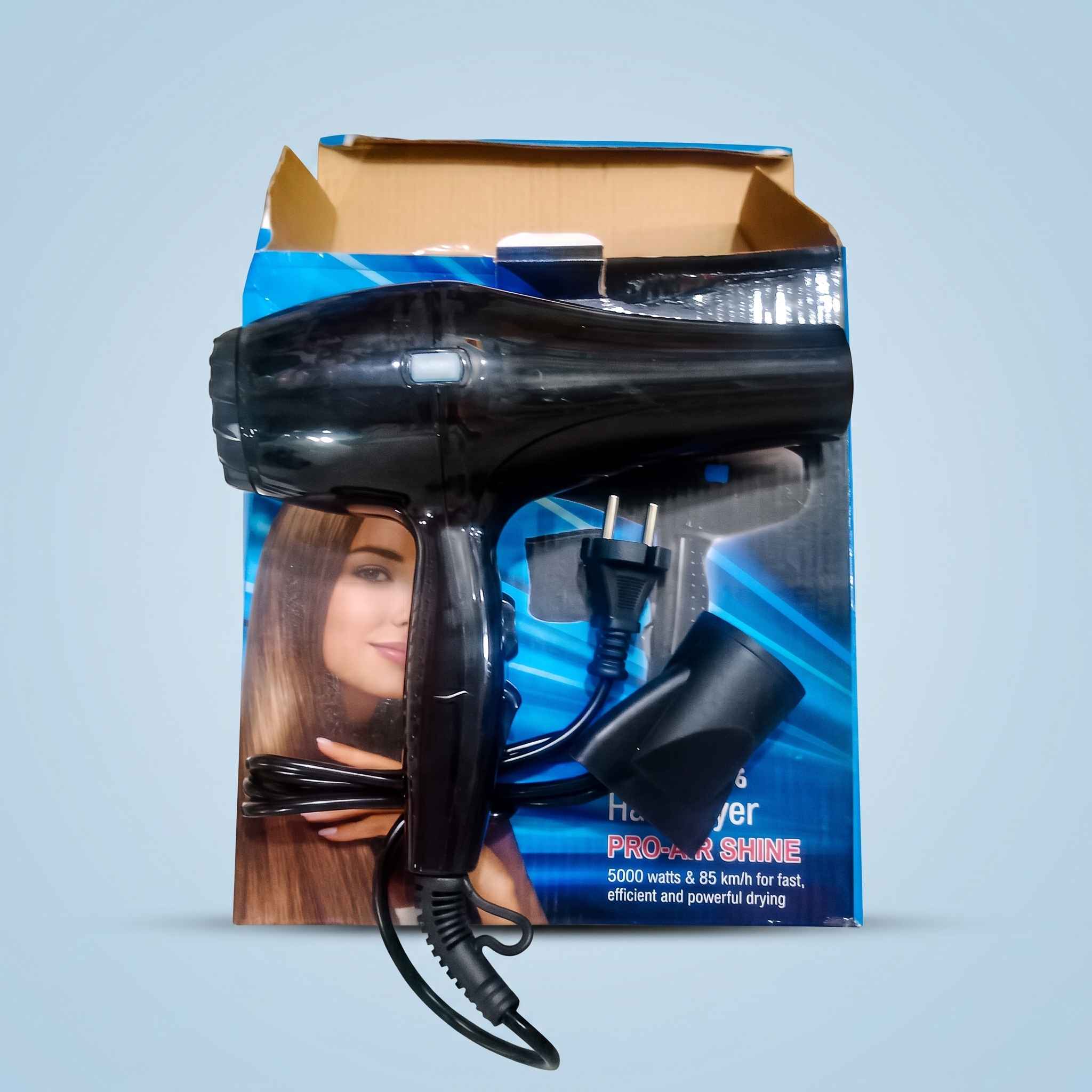 Professional 5000W Heavy Duty Hair Dryer - Model R-2136 Pro-Air Shine - High Speed Fast Drying Blower with Concentrator Nozzle