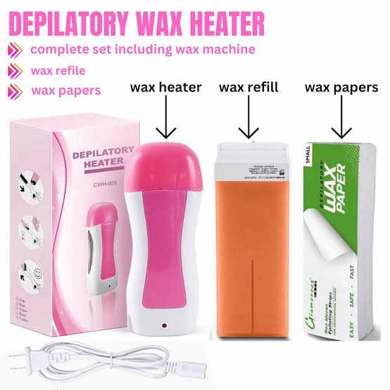 3 in 1 Hot Cartridge Depilatory Heater Wax Waxing (Heater + Refill + Paper) thumbnail 4
