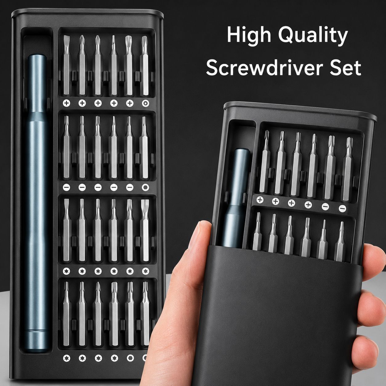 24 In 1 Precision Screwdriver Set High Quality Steel Bits Portable Durable Practical Repair Tool Kit For Electronics And Gadgets view 4