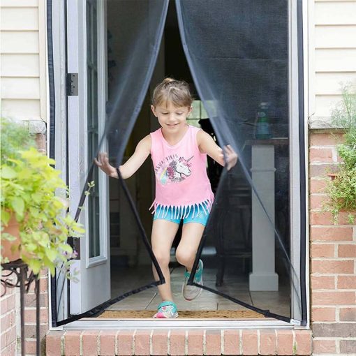 Magic Mesh Deluxe Hands-Free Magnetic Screen Door - Household Accessory Designed For Door Protection - Size: 39 x 83 Inches view 3