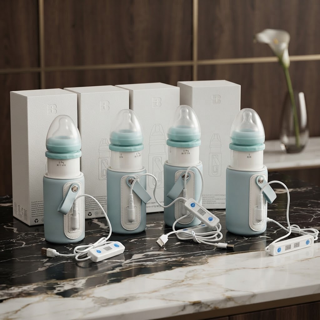 USB Baby Bottle Warmer With Adjustable Temperature Display Portable Milk Warmer For Convenient Baby Feeding At Home Or On The Go thumbnail 2