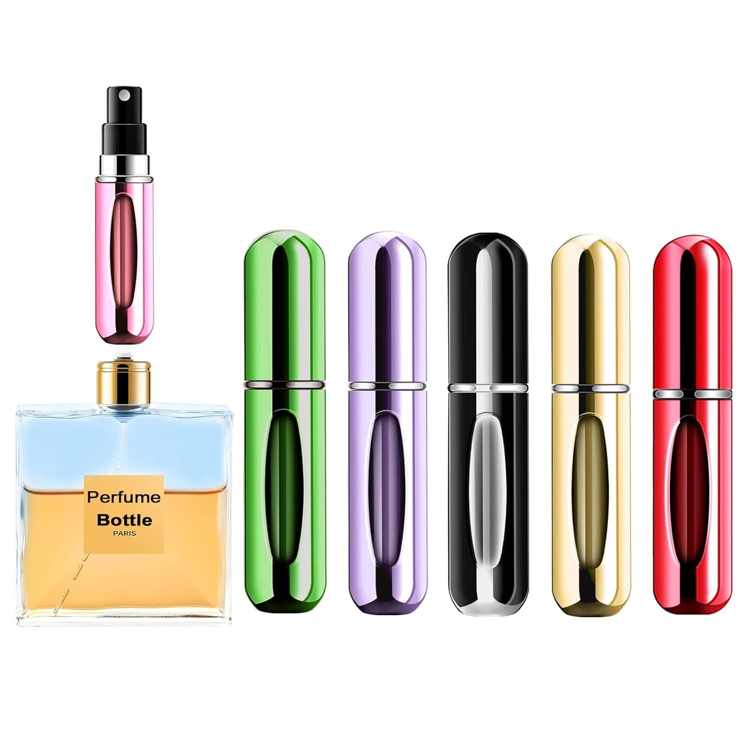 Pack of 2 5ml Metal Body Perfume Atomizer Spray Bottle - Random Color thumbnail 4