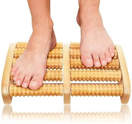 Wooden Roller Massager |  Durable Natural Wood Design For Relaxation Stress Relief And Improved Blood Circulation thumbnail 3