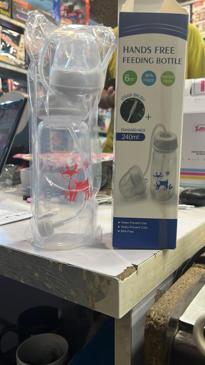 Hands-free Baby Feeding Bottle Capacity : 240ml (BPA-Free) thumbnail 4