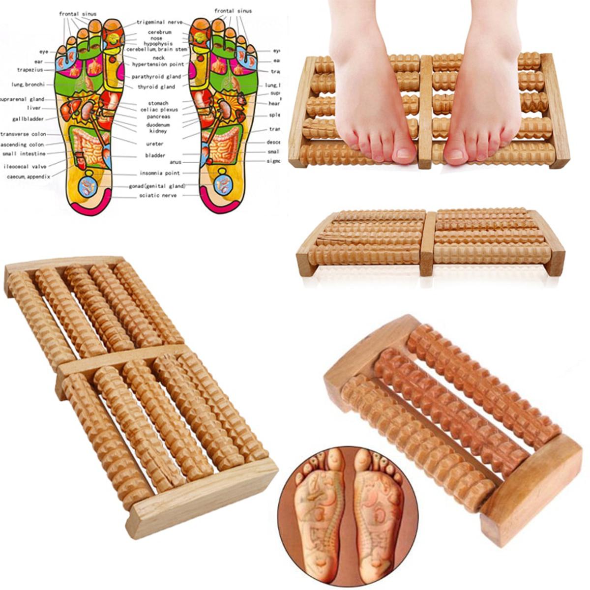 Wooden Roller Massager |  Durable Natural Wood Design For Relaxation Stress Relief And Improved Blood Circulation thumbnail 2