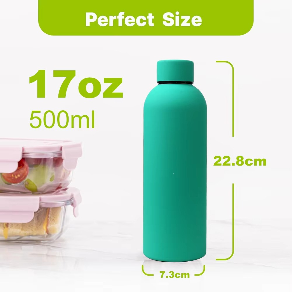 Premium Matte Water Bottle 500ml Perfect for water & juice or coffee (Random color) thumbnail 4