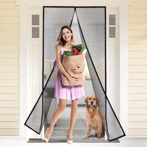 Magic Mesh Deluxe Hands-Free Magnetic Screen Door - Household Accessory Designed For Door Protection - Size: 39 x 83 Inches view 2