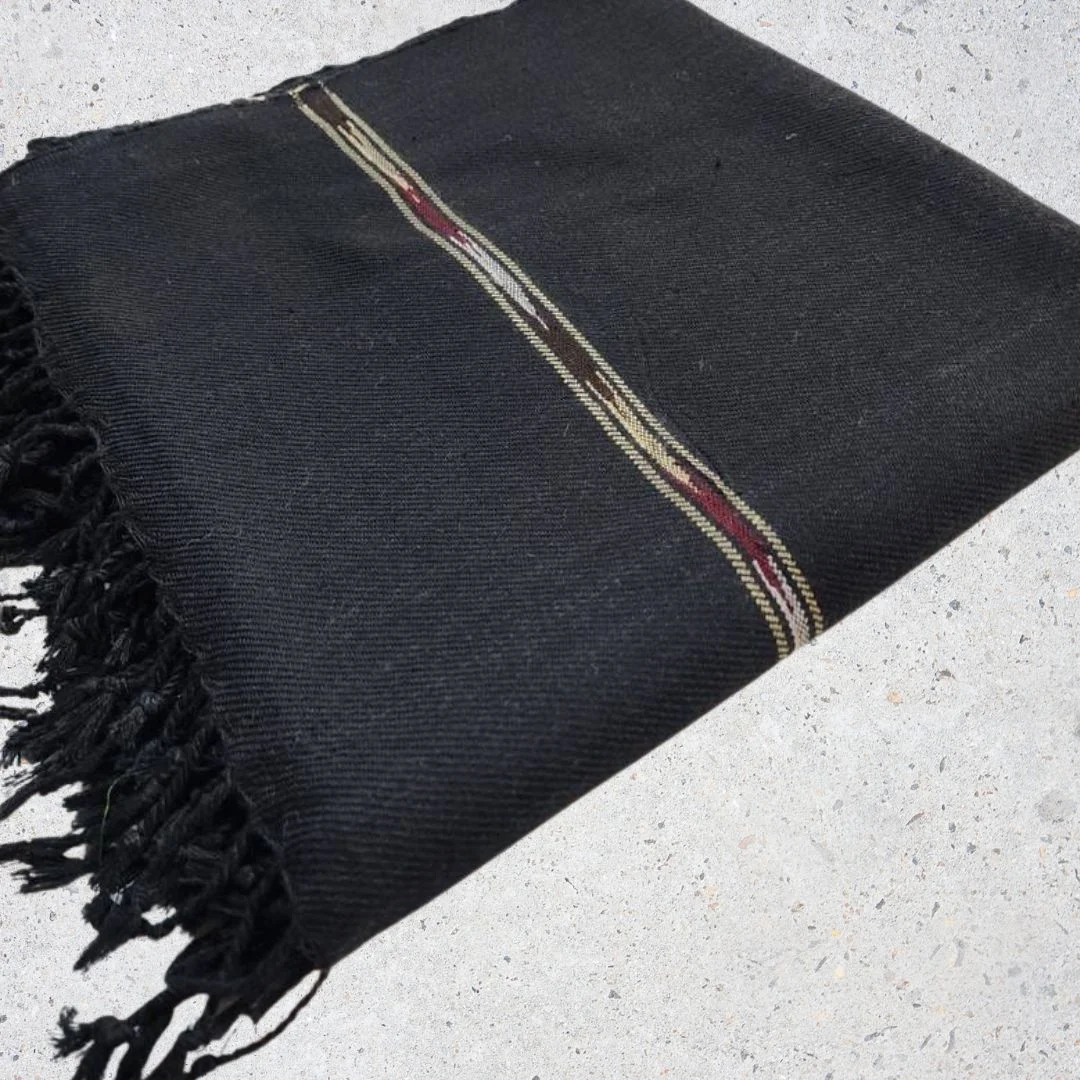 Premium Black Men's Shawl And Chitrali Cap Set - Apparel Accessory Designed For Traditional Styling And Daily Wardrobe Routine - Black view 2
