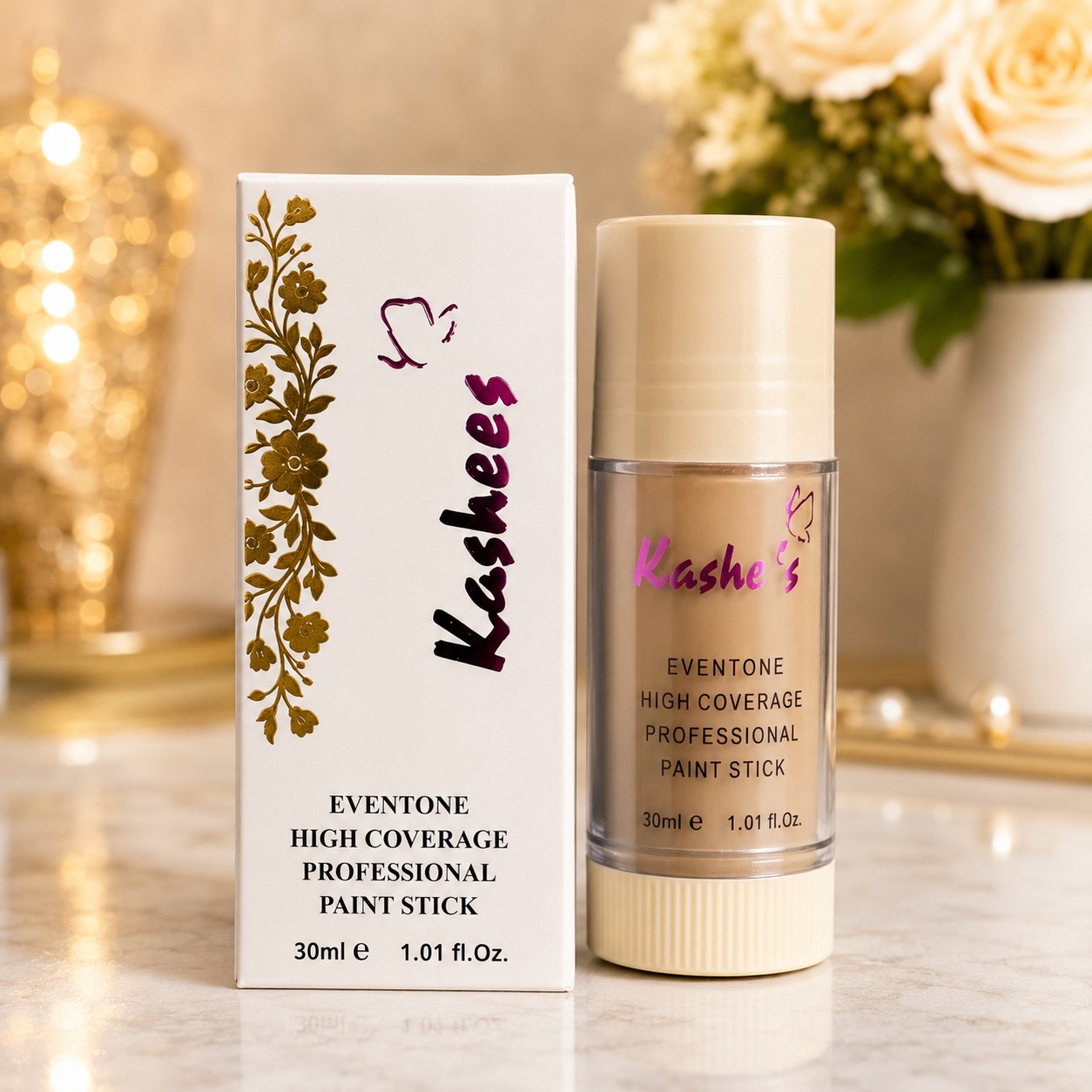 Kashee's Liquid Foundation And Paint Stick Combo - Beauty Accessory Designed For Makeup Application And Daily Skincare Routine view 2