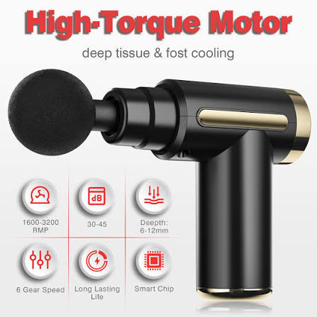 4-in-1 Gun Massager With 5 Speed Modes | Rechargeable Massage Gun Machine For Foot and Neck Massage | Gun Massager Machine view 3