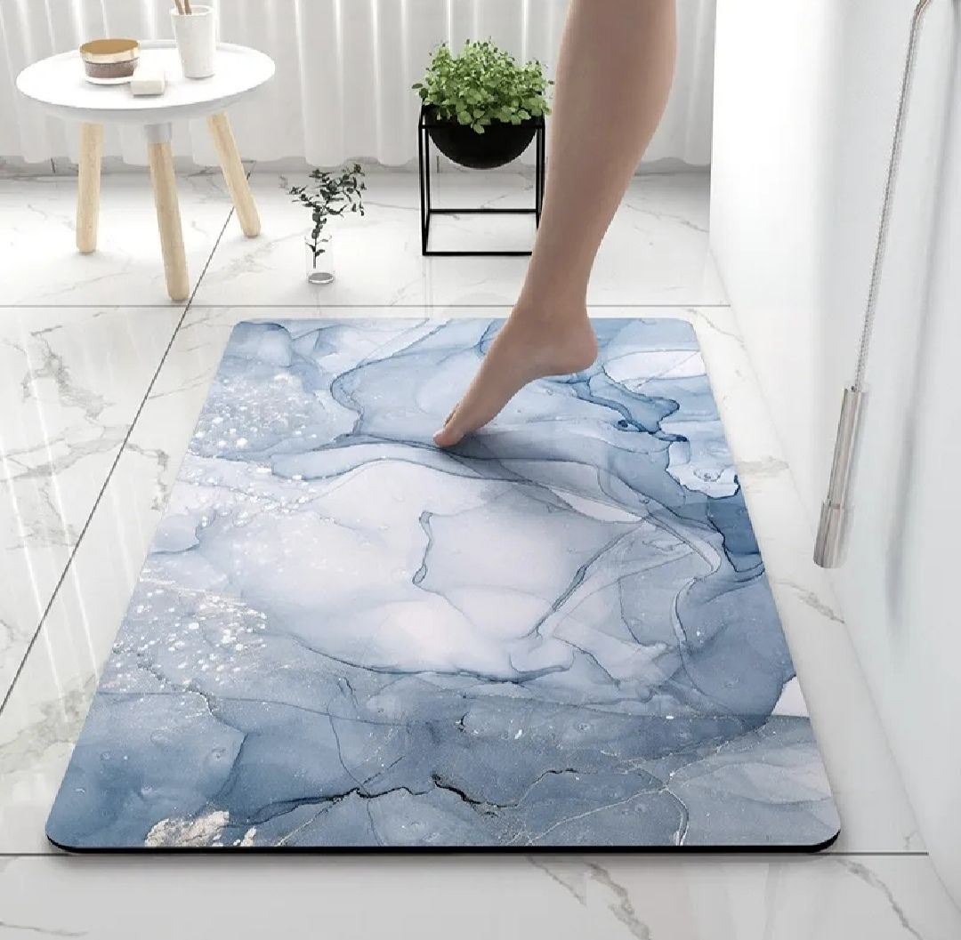 Modern Abstract Marble Design Bathroom Floor Mat (Mix Design Size 39cm x 59cm) view 4