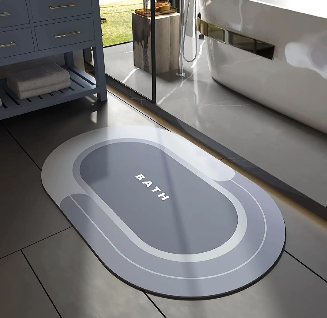 Modern Abstract Marble Design Bathroom Floor Mat (39cm x 59cm) - Buy Online in Pakistan at Zenbu Store (Image 7)