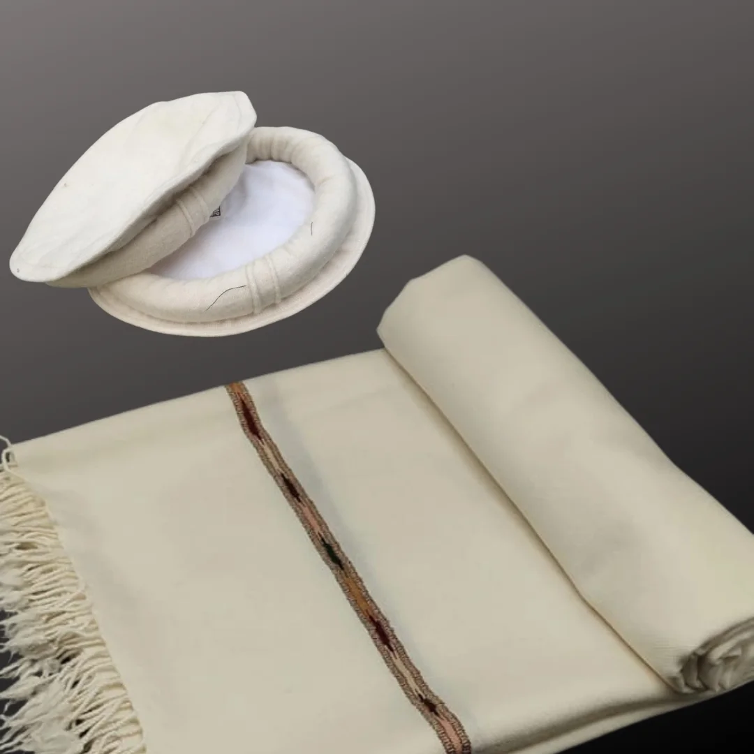 Premium Men's Shawl And Chitrali Cap White Colour Set - Apparel Accessory Designed For Traditional Styling And Daily Wardrobe Routine view 3
