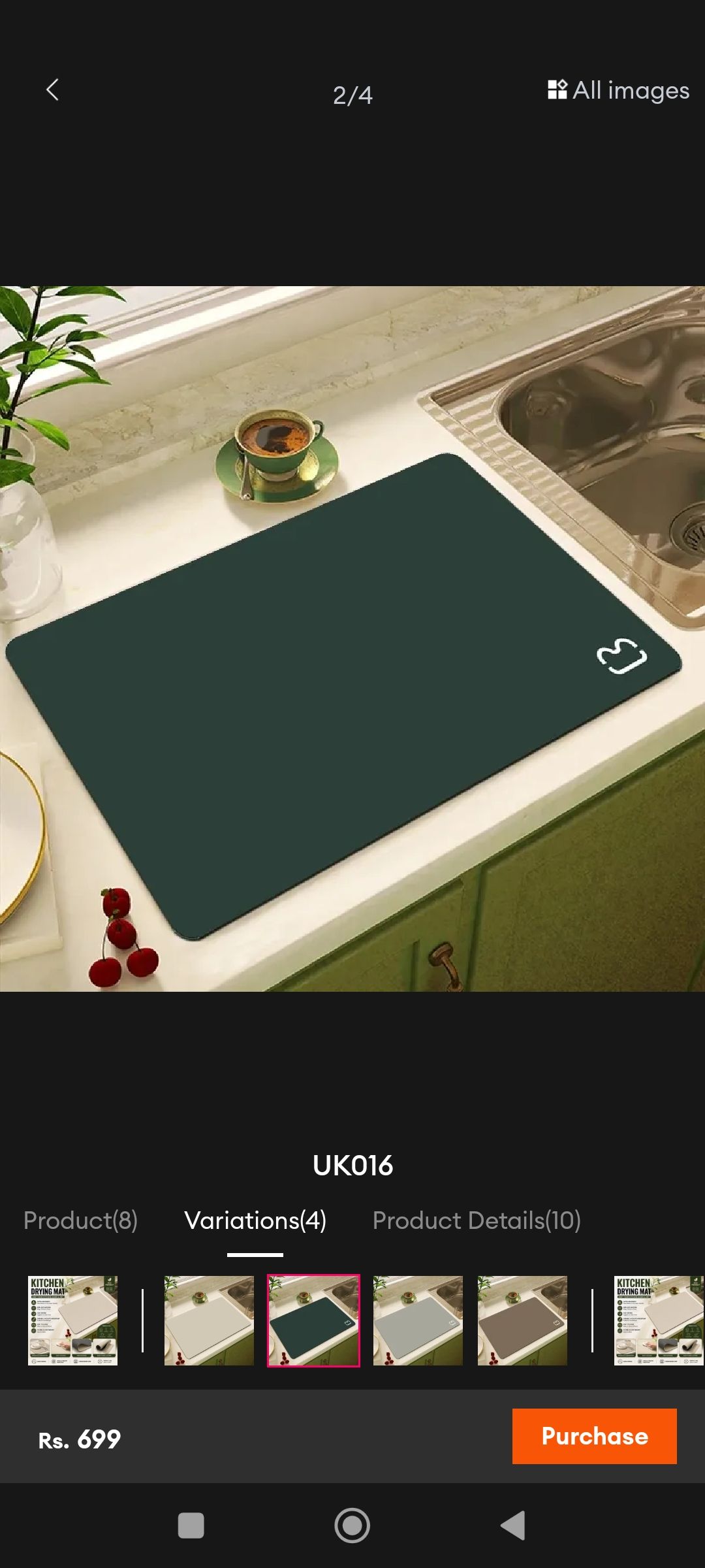 Premium Kitchen Drying Mat perfect for keeping Your kitchen Counters Clean and Dry (Random Colour) view 4
