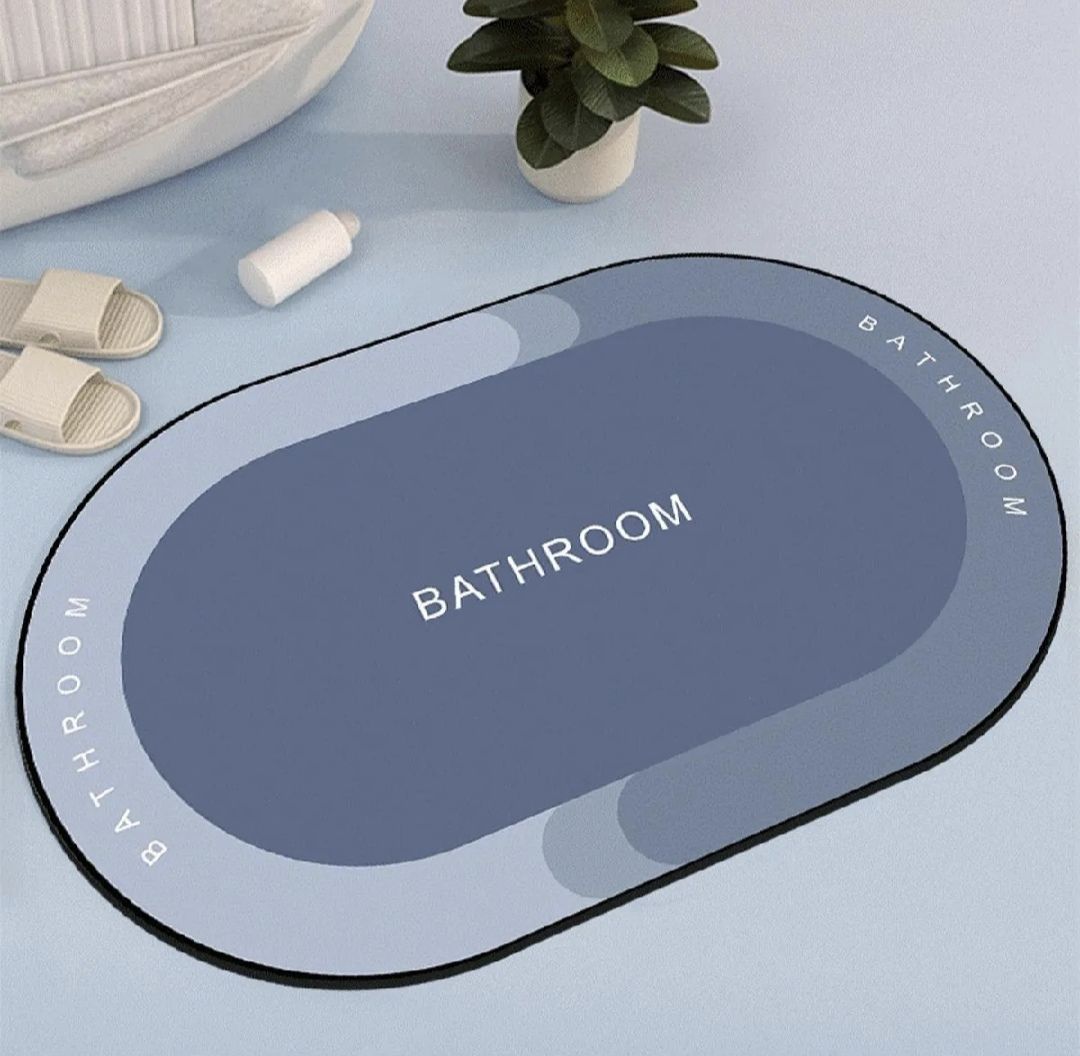 Modern Abstract Marble Design Bathroom Floor Mat (39cm x 59cm) - Random Design view 4