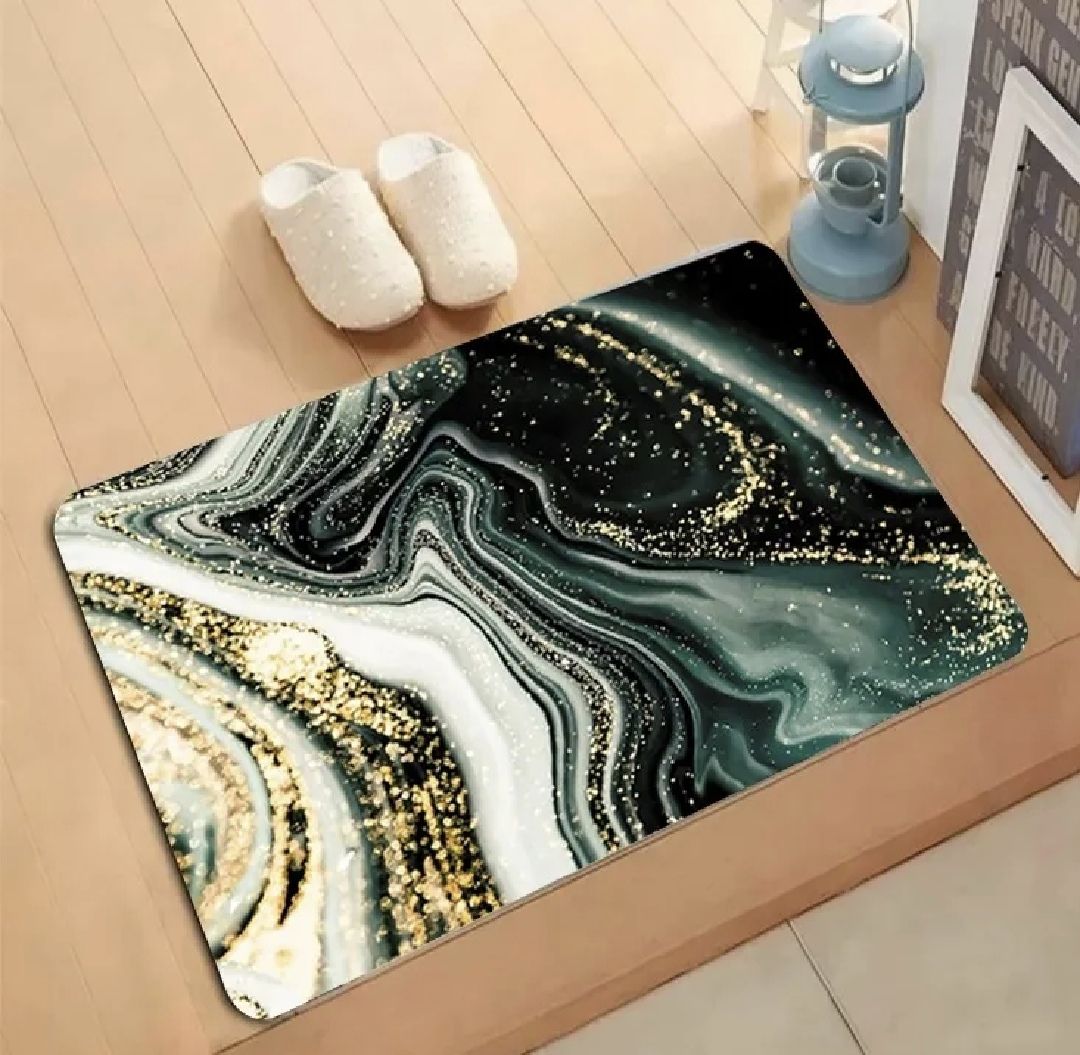 Modern Abstract Marble Design Bathroom Floor Mat (Mix Design Size 39cm x 59cm) - Buy Online in Pakistan at Zenbu Store (Image 7)