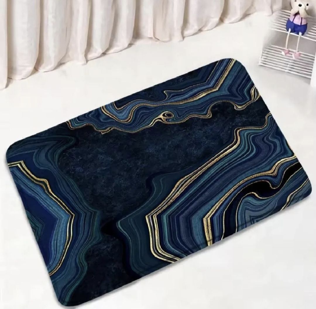 Modern Abstract Marble Design Bathroom Floor Mat (Mix Design Size 39cm x 59cm) view 3