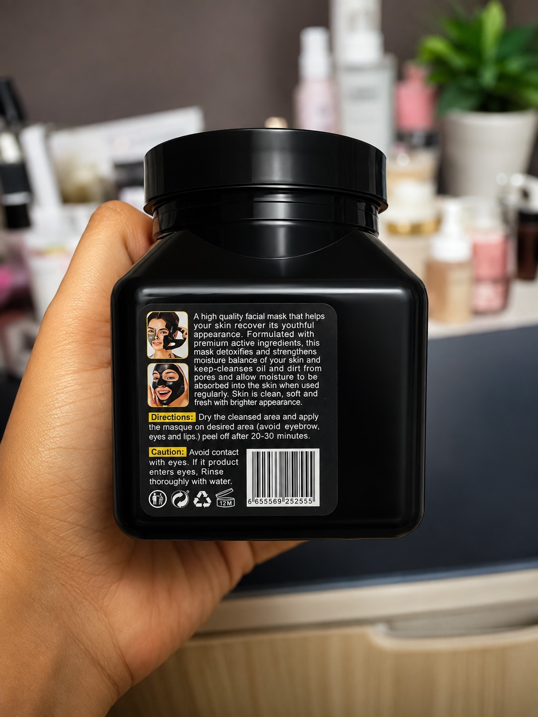 Kashee Charcoal Black Face Mask - Skin Care Product Designed For Facial Cleansing And Daily Grooming Routine - 300ML view 3