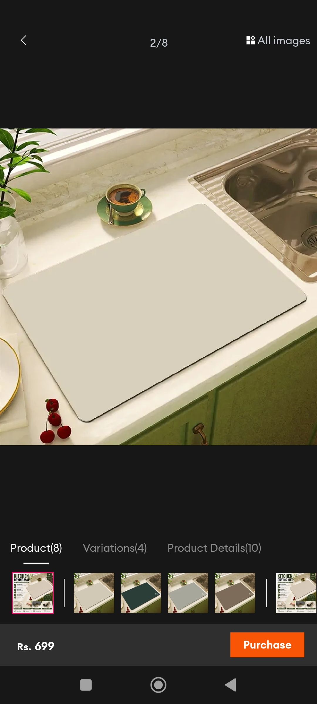Premium Kitchen Drying Mat perfect for keeping Your kitchen Counters Clean and Dry (Random Colour) view 5