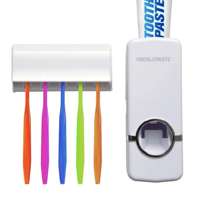 Automatic Toothpaste Dispenser & Toothbrush Holder Set view 3