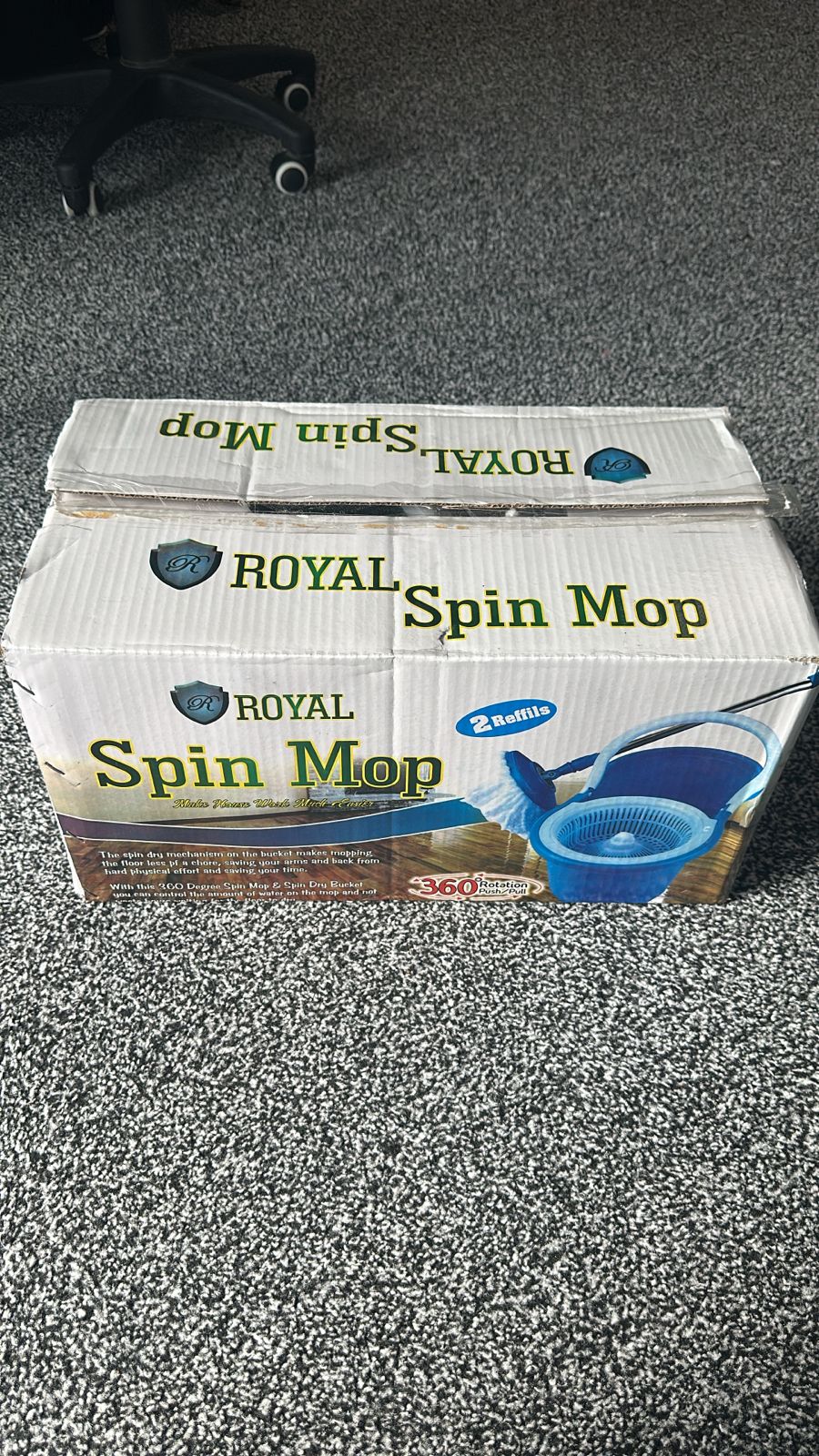 Spin Mop - Easy Spin Magical Mop Set [Steel Bucket] - 360 Degree Microfiber Mop Head Home Clean Tools Microfiber(Steel Bucket) view 5