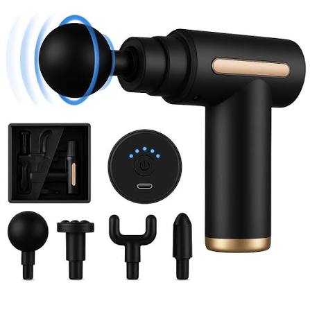 4-in-1 Gun Massager With 5 Speed Modes | Rechargeable Massage Gun Machine For Foot and Neck Massage | Gun Massager Machine view 2
