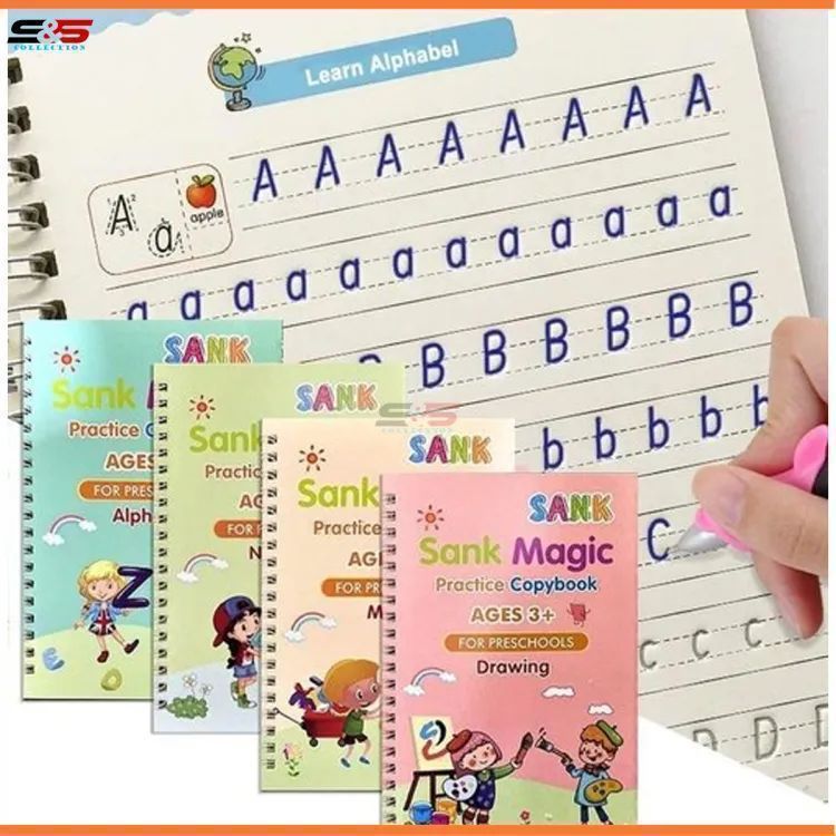 Sank Magic Practice Copybook Set - 4 Books with Pen & 10 Refills view 2