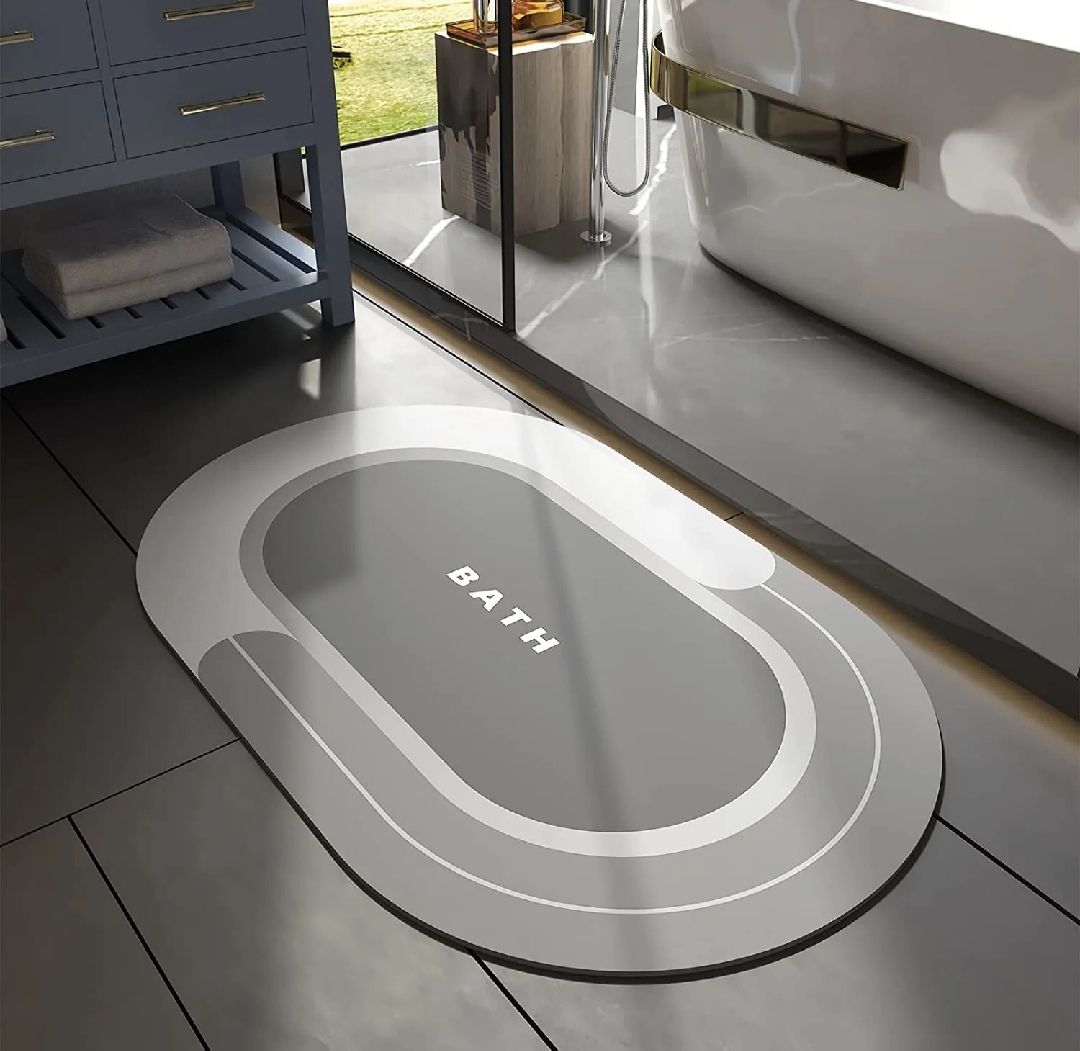 Modern Abstract Marble Design Bathroom Floor Mat (39cm x 59cm) - Buy Online in Pakistan at Zenbu Store (Image 8)