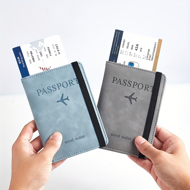 Passport Travel Wallet Organizer Durable Secure Multi Compartment Design For Passports Cards Money And Travel Essentials | Random Colour view 3