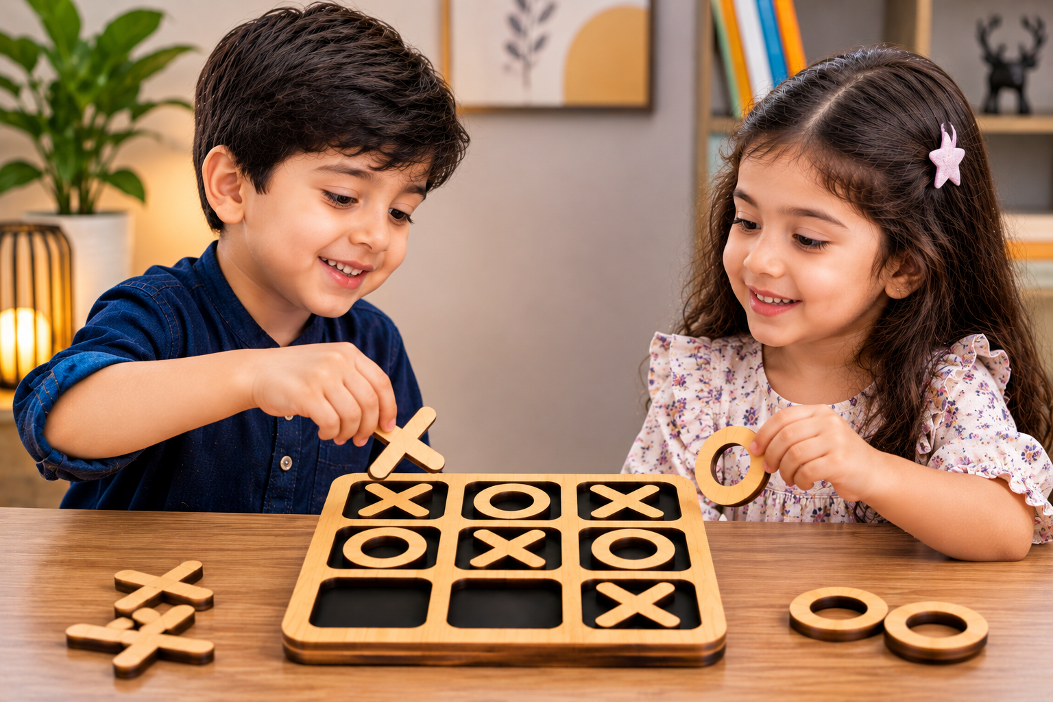 Wooden Tic Tac Toe Game - Educational Toy - Toys For kids and adults view 5