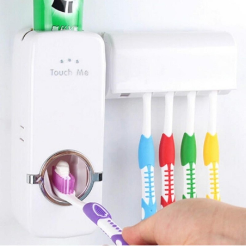 Automatic Toothpaste Dispenser & Toothbrush Holder Set view 2
