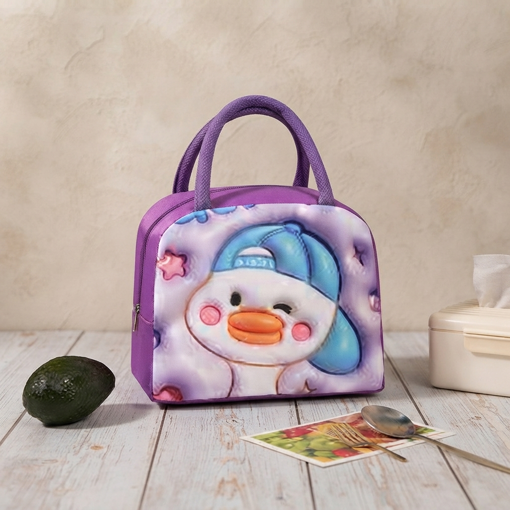Cute Cartoon Duck Thermal Insulated Lunch Bag - Carry Bag Designed For Food Storage And Daily Meal Routine view 2