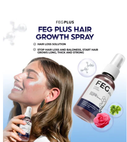 FEG PLUS Hair & Beard Growth Serum Spray 50ml | Seaweed Extract, Rosemary, Redensyl, Anagain & Minoxidil | Anti Hair Loss, Regrowth Treatment view 2