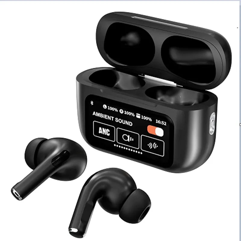 AirPods Touch L.C.D A9 Black Bluetooth Earbuds Heavy Sound view 2