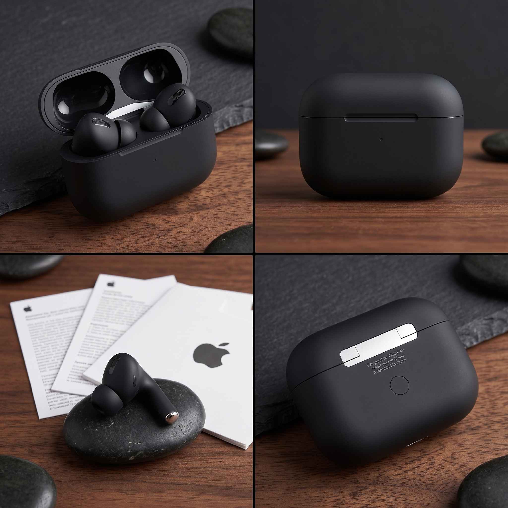 Apple AirPods Black Special Edition (2nd Generation) with Active Noise Cancellation – Seamless Wireless Audio (With Box) thumbnail 3
