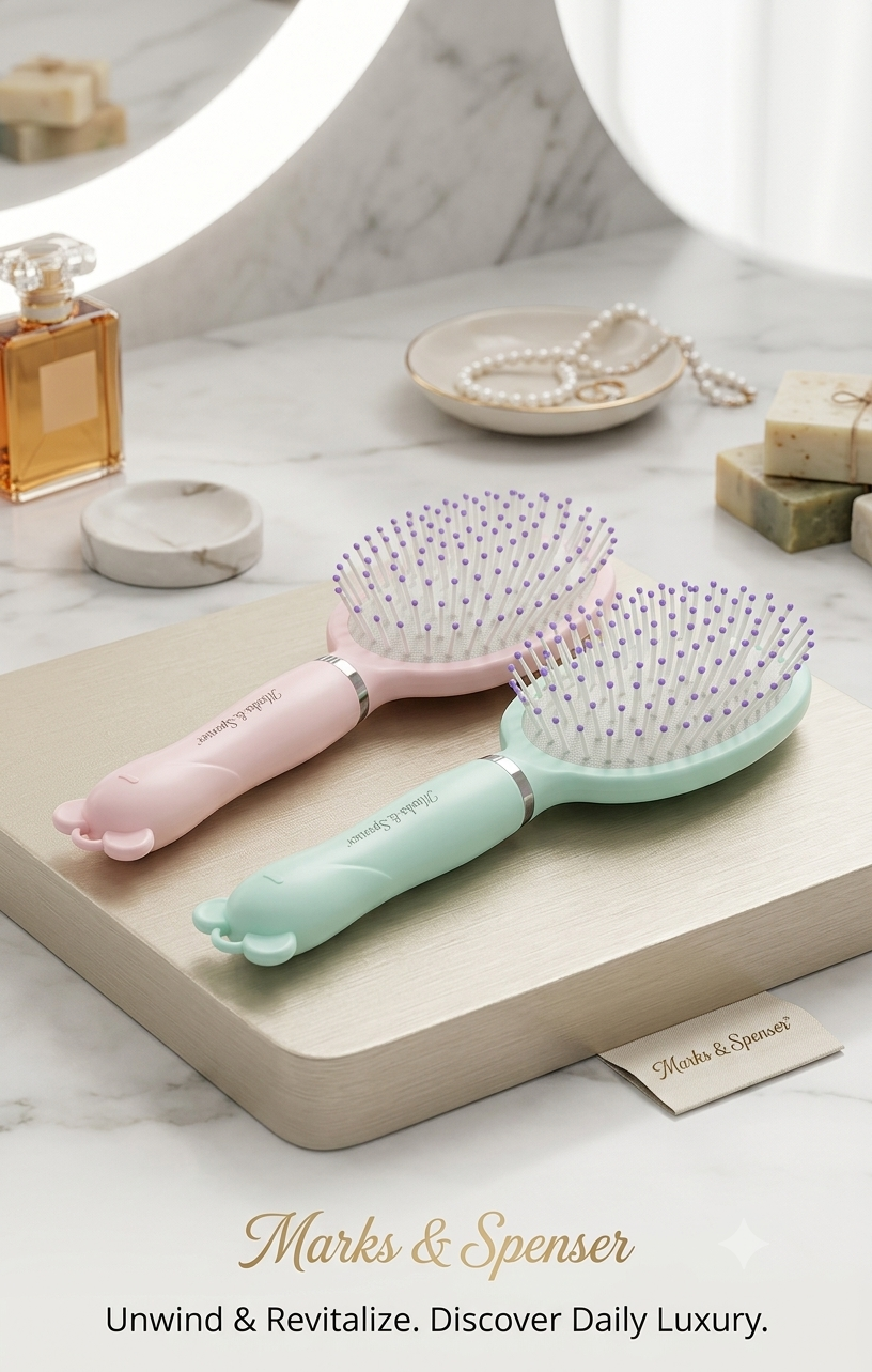 Premium Hair Care Paddle Brush Durable Lightweight Design Smooth Detangling And Styling For All Hair Types | Random Design view 2