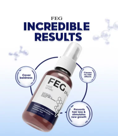FEG PLUS Hair & Beard Growth Serum Spray 50ml | Seaweed Extract, Rosemary, Redensyl, Anagain & Minoxidil | Anti Hair Loss, Regrowth Treatment view 4