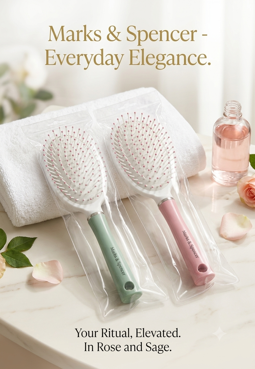 Premium Hair Care Paddle Brush Durable Lightweight Design Smooth Detangling And Styling For All Hair Types | Random Design