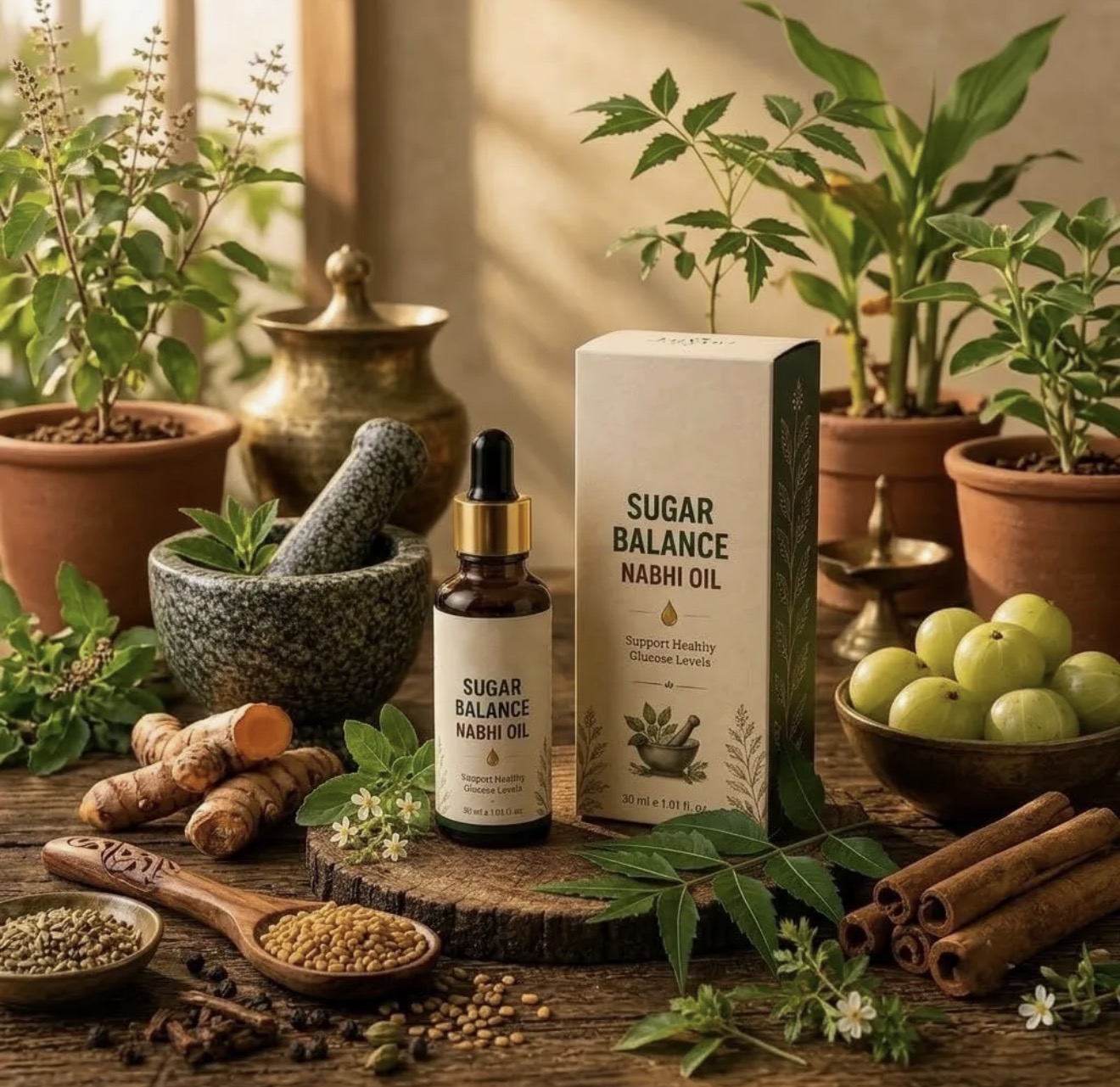 Sugar Balance Nabhi Oil 30ml Herbal Belly Button Oil Ayurvedic Nabhi Care Natural Extracts Lightweight Non Greasy Daily Wellness view 2
