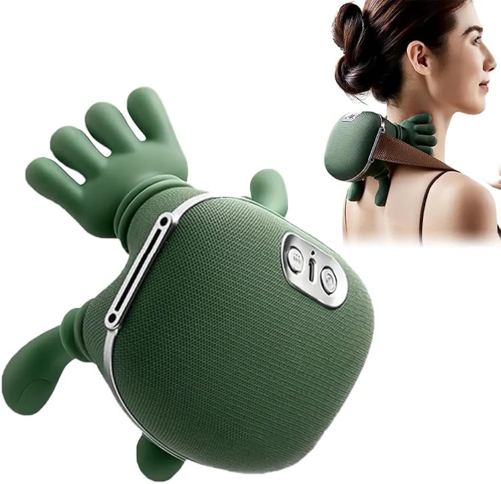 Smart Finger Pressure Neck Massager – Electric Deep Kneading Heated Back & Shoulder Massager | Pain Relief Relaxation Device for Home, Office & Car