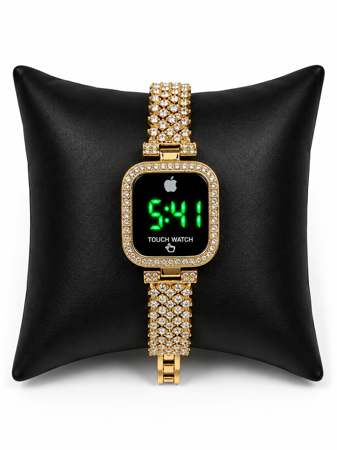 Elegant Female Touch Screen LED Watch With Sparkling Stones Stylish Alloy Construction Trendy Formal And Casual Daily Wear view 2